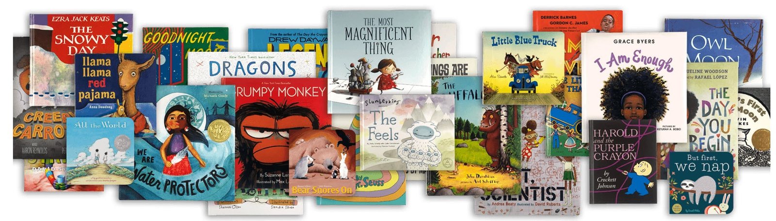 Photo of a collection of about 30 books that are in the Novel effect app